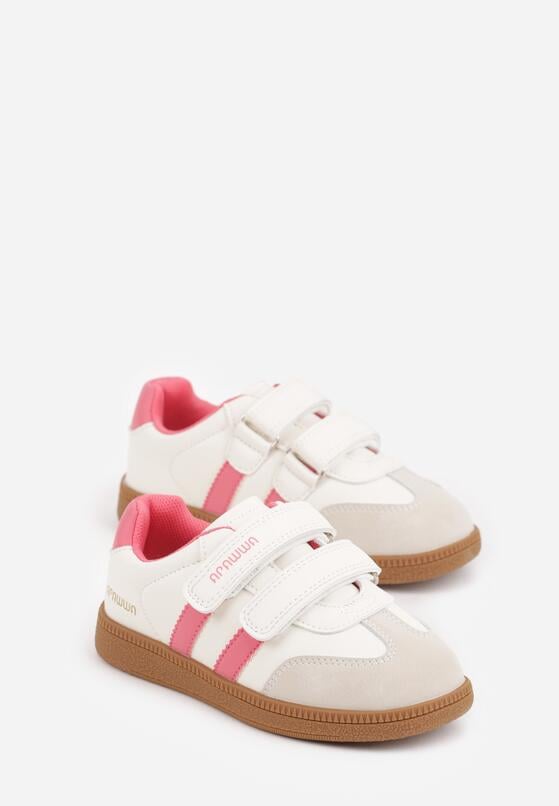 Pomarańczowe Buty Sportowe Sneakersy ze Skórzaną Wkładką Napisami i Paskami Nemoreli 2