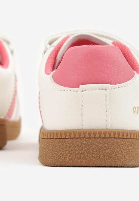 Pomarańczowe Buty Sportowe Sneakersy ze Skórzaną Wkładką Napisami i Paskami Nemoreli 6