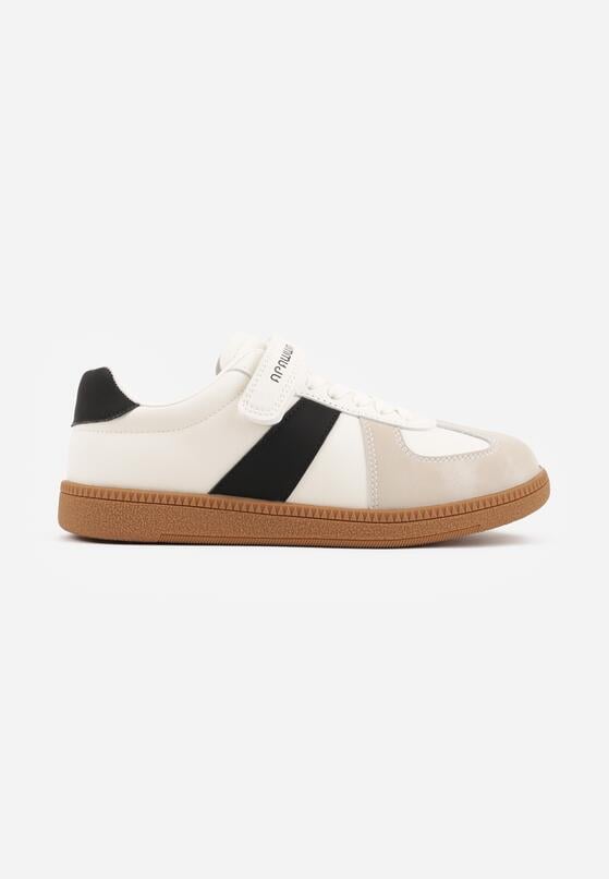 Beżowo-Czarne Buty Sportowe Sneakersy w Stylu Tenisówek Aurarenna 1