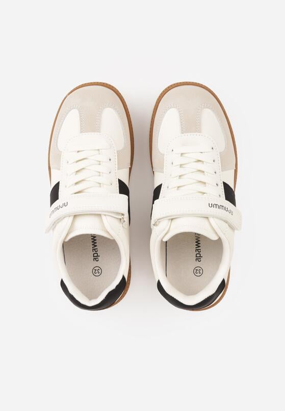 Beżowo-Czarne Buty Sportowe Sneakersy w Stylu Tenisówek Aurarenna 3