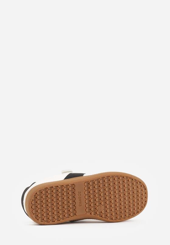 Beżowo-Czarne Buty Sportowe Sneakersy w Stylu Tenisówek Aurarenna 4