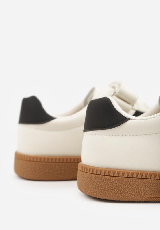 Beżowo-Czarne Buty Sportowe Sneakersy w Stylu Tenisówek Aurarenna 6