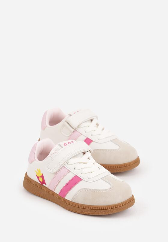 Pantofi sport Bej cu roz 2