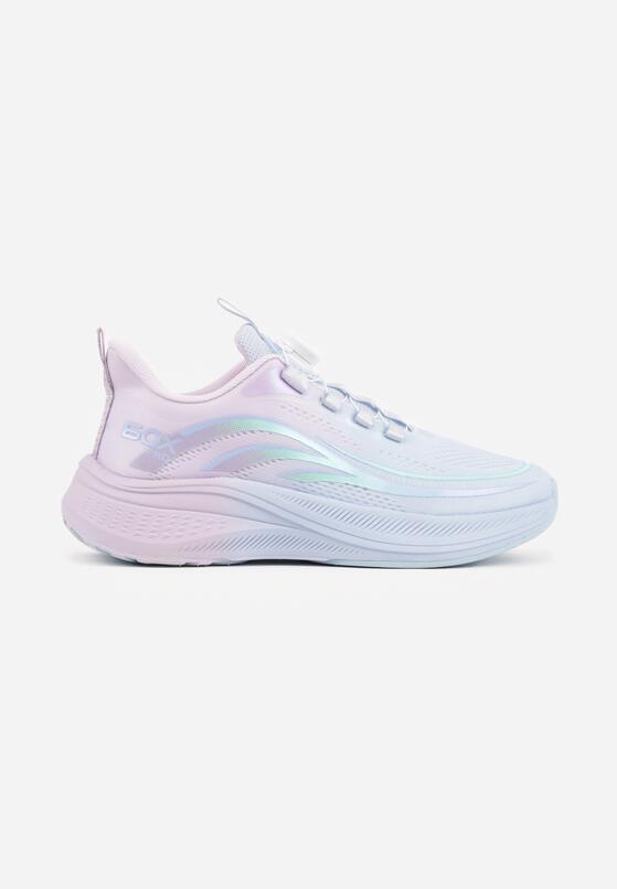 Różowe Buty Sportowe Sneakersy z Napisami i Geometrycznym Wzorem Adraseise 4