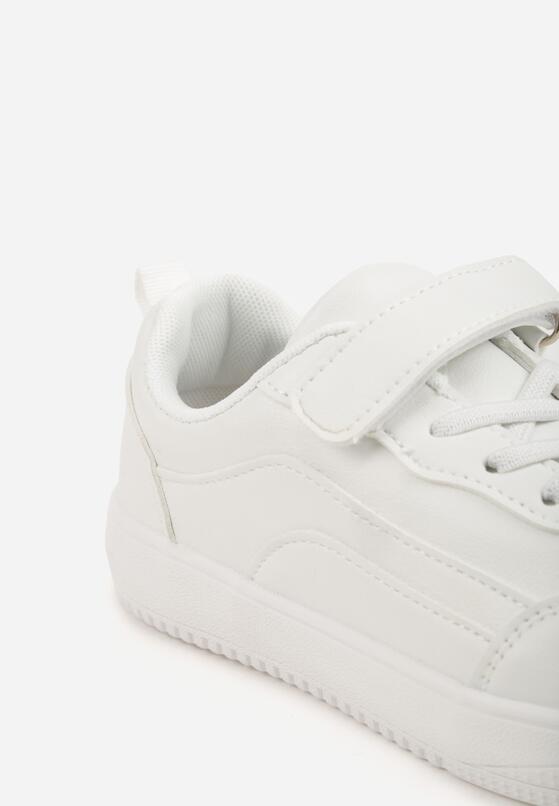 Białe Buty Sportowe Sneakersy ze Skórzaną Wkładką i Perforacją Lamisia 5