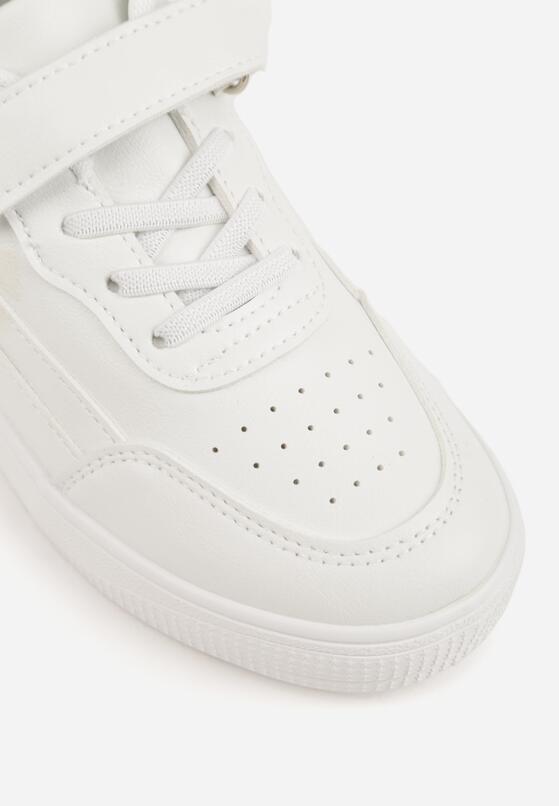 Białe Buty Sportowe Sneakersy ze Skórzaną Wkładką i Perforacją Lamisia 6