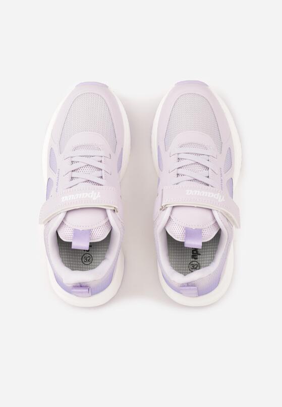 Fioletowe Buty Sportowe Sneakersy z Geometrycznym Wzorem Phalilopei 3