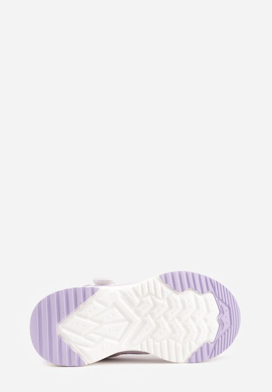 Fioletowe Buty Sportowe Sneakersy z Geometrycznym Wzorem Phalilopei 4