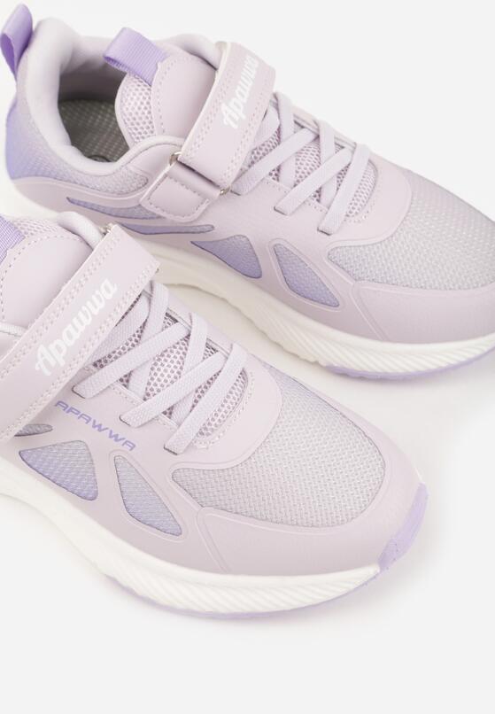 Fioletowe Buty Sportowe Sneakersy z Geometrycznym Wzorem Phalilopei 5