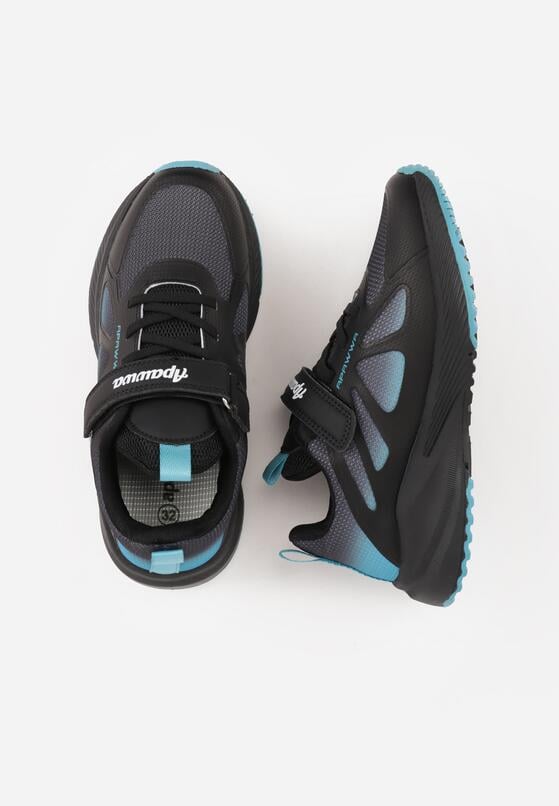 Czarno-Granatowe Buty Sportowe Sneakersy z Geometrycznym Wzorem Phalilopei 3