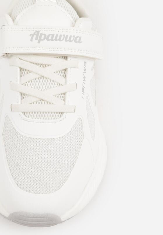 Białe Buty Sportowe Sneakersy z Geometrycznym Wzorem Phalilopei 5