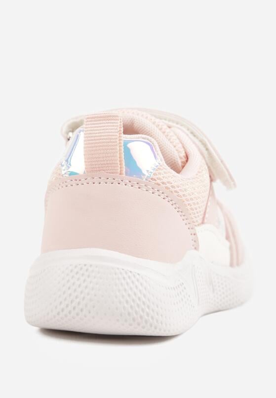 Różowe Buty Sportowe Sneakersy na Grubej Podeszwie z Metalicznymi Ozdobami Salanore 6