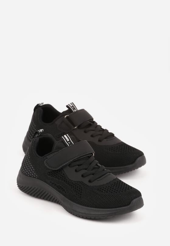 Czarne Buty Sportowe Sneakersy Ozdobione Tłoczeniem  Erasmysios 2