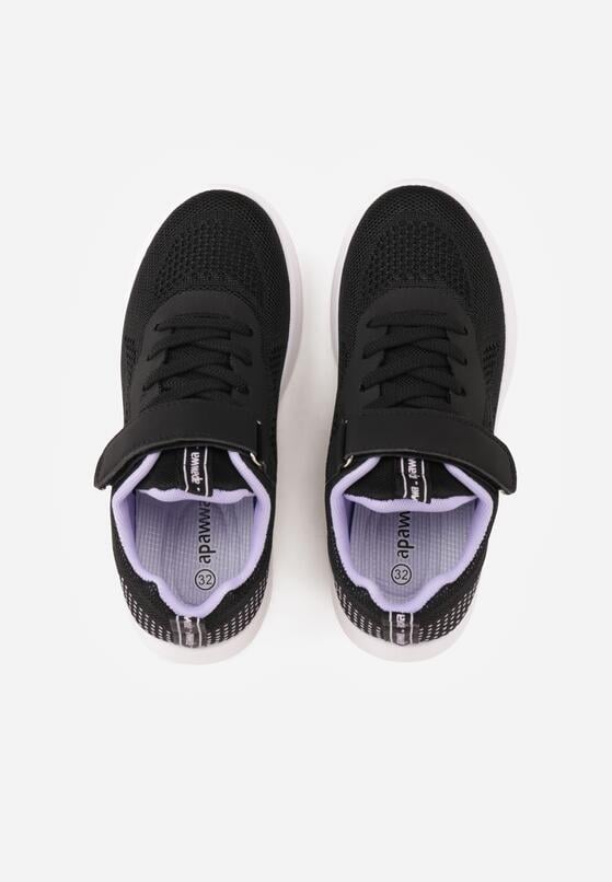 Czarno-Fioletowe Buty Sportowe Sneakersy Ozdobione Tłoczeniem  Erasmysios 3
