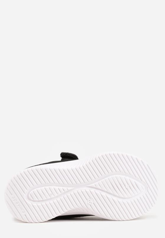 Czarno-Białe Buty Sportowe Sneakersy z Perforacją i Tłoczoną Podeszwą Uriltora 4