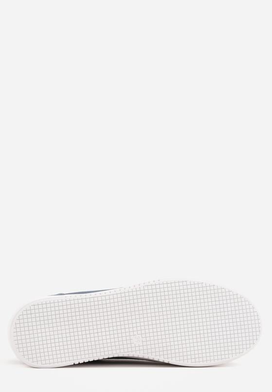 Niebieskie Sneakersy ze Skóry Naturalnej na Grubej Podeszwie z Metaliczną Ozdobą Sabypise 7