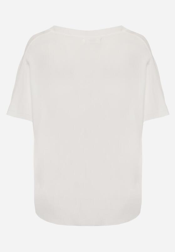 Biała Bluzka z Wiskozą o Nietoperzowym Kroju Oromeda 7