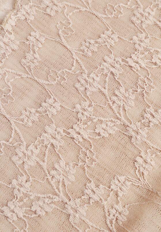 Beżowa Bluzka Koronkowa z Transparentnego Materiału Hermatea 8