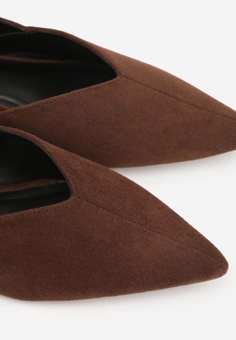 Brązowe Sandały z Ozdobnym Wycięciem i Odkrytą Piętą Naitheis 9