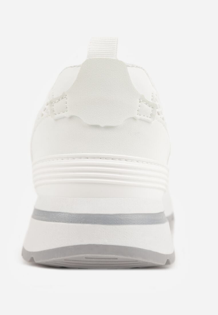 Białe Sneakersy z Siateczką i Antypoślizgową Podeszwą Katala 8