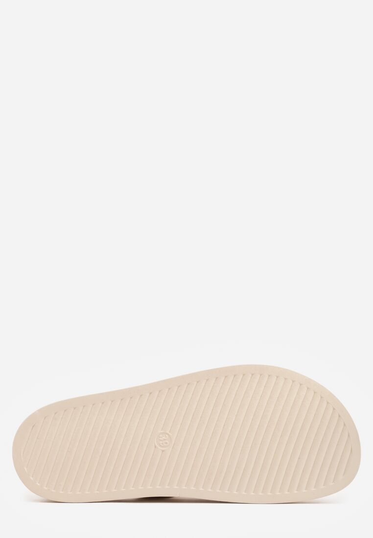 Beżowe Klapki z Ozdobną Klamrą i Paskiem Kaidine 7