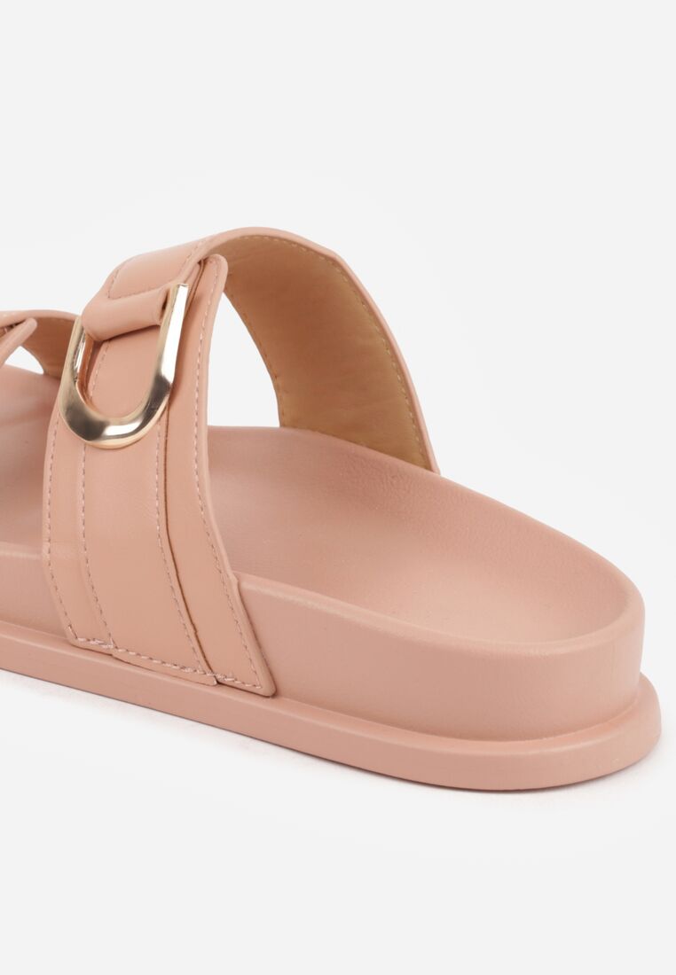 Różowe Klapki Ozdobione Dwoma Klamrami Sthosaildy 9