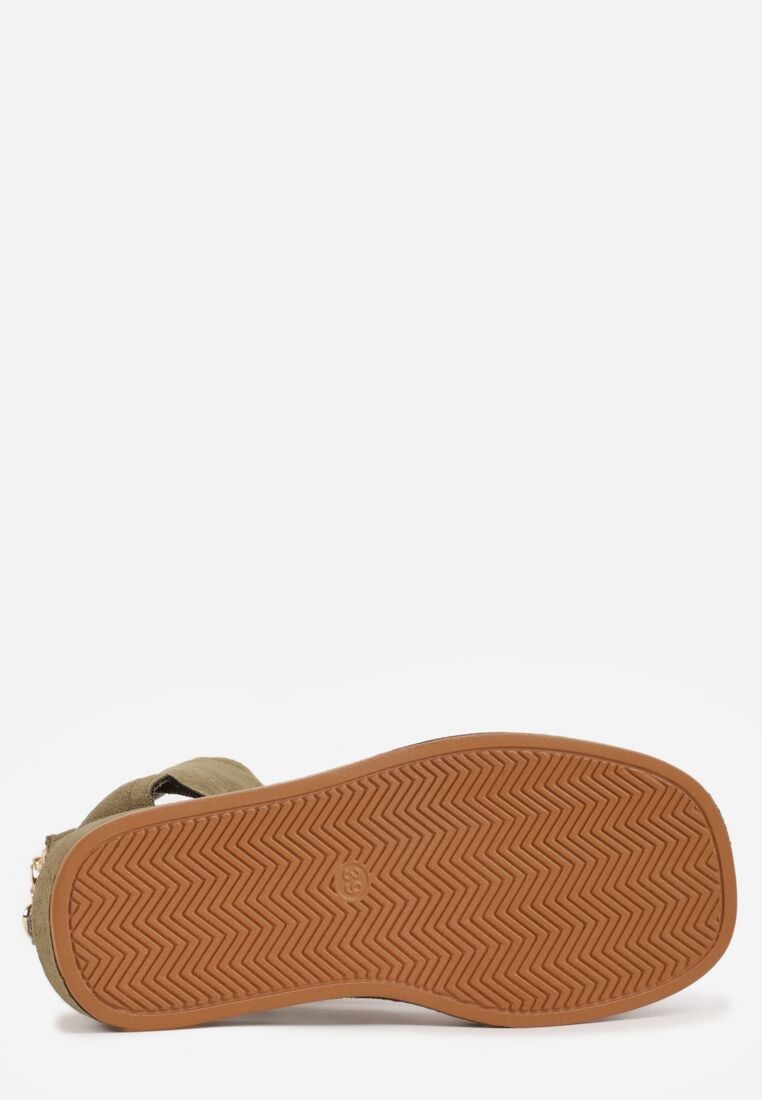 Zielone Sandały w Stylu Botków z Ozdobną Klamrą Theaneasi 7