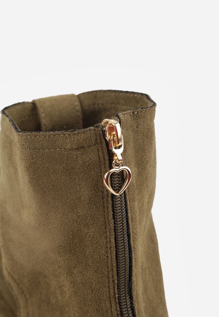 Zielone Sandały w Stylu Botków z Ozdobną Klamrą Theaneasi 8