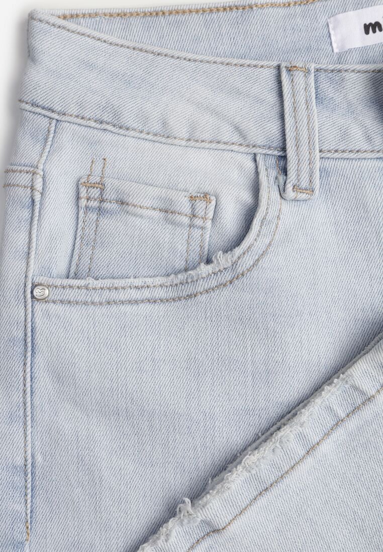 Niebieskie Jeansy Typu Dzwony z Bawełną i Wysokim Stanem Nesanthe 8