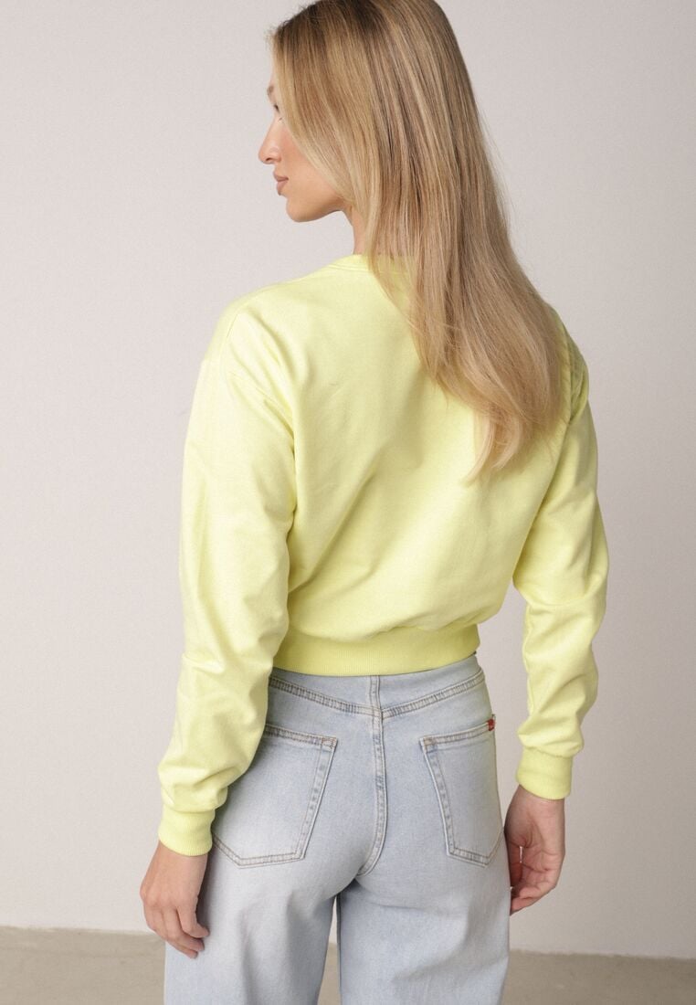 Jasnozielona Bluza z Dodatkiem Bawełny Wykończona Ściągaczami Evilaya 3