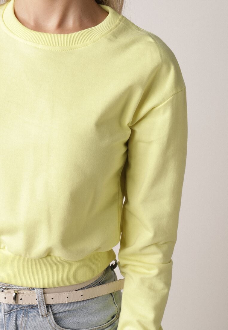 Jasnozielona Bluza z Dodatkiem Bawełny Wykończona Ściągaczami Evilaya 5