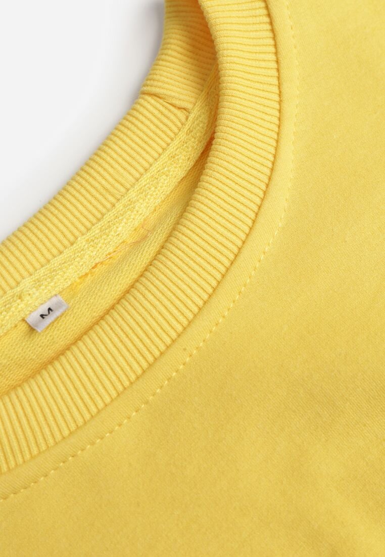 Żółta Bluza z Dodatkiem Bawełny Wykończona Ściągaczami Evilaya 8