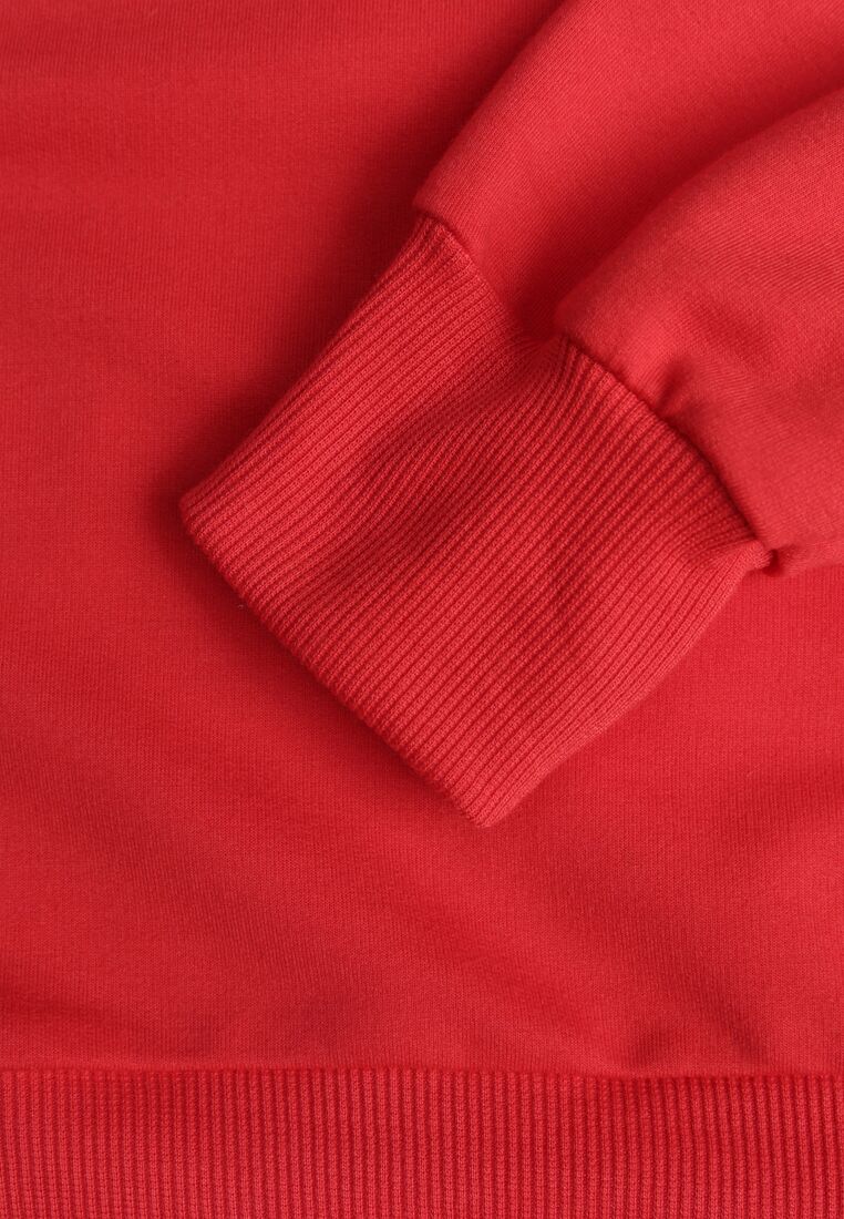 Czerwona Bluza z Bawełną Ozdobiona Ściągaczami Hilani 8