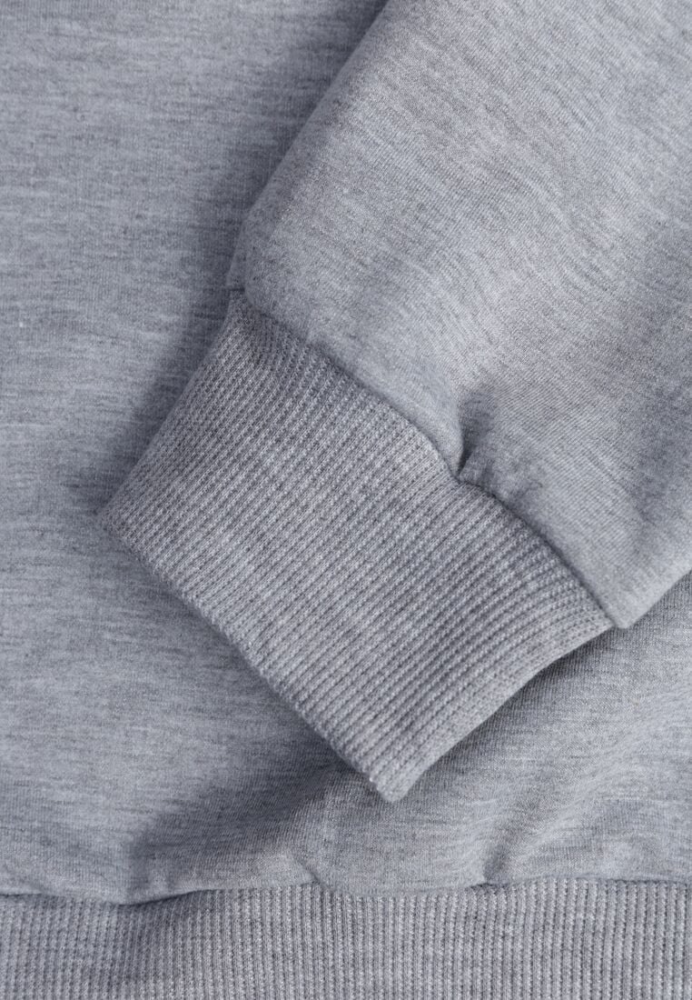 Szara Bluza z Bawełną Ozdobiona Ściągaczami Hilani 8