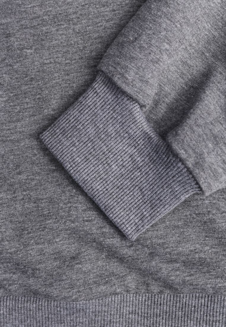 Ciemnoszara Bluza z Bawełną Ozdobiona Ściągaczami Hilani 8