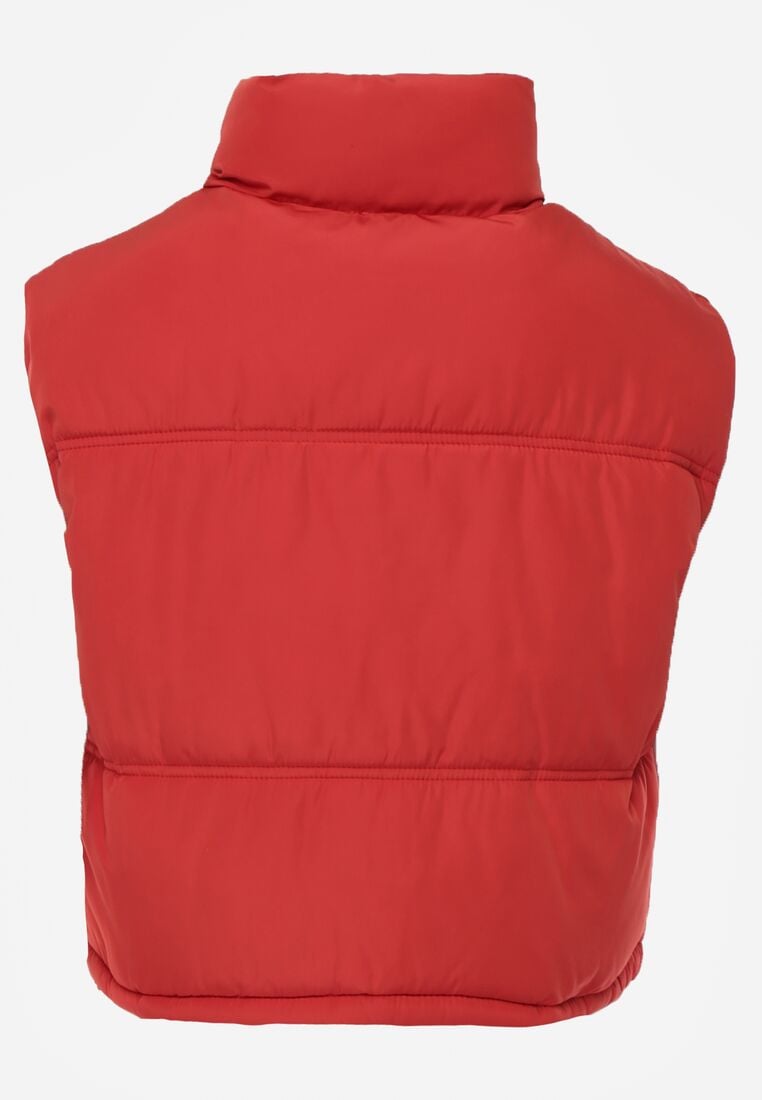 Czerwona Krótka Kamizelka Pikowana Typu Puffer Niraemius 7