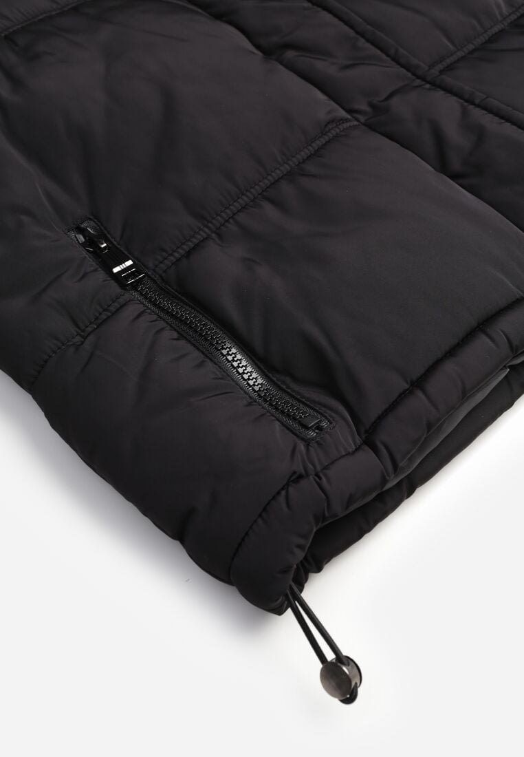 Czarna Krótka Kamizelka Pikowana Typu Puffer Niraemius 8