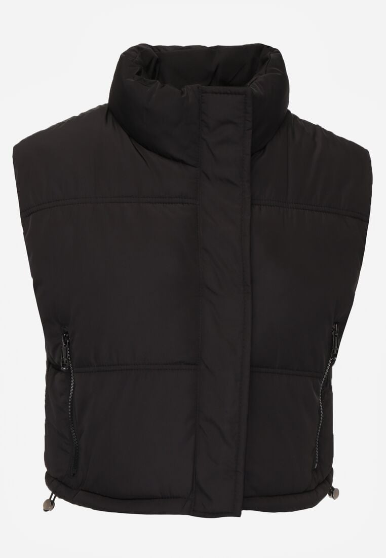 Czarna Krótka Kamizelka Pikowana Typu Puffer Niraemius 6