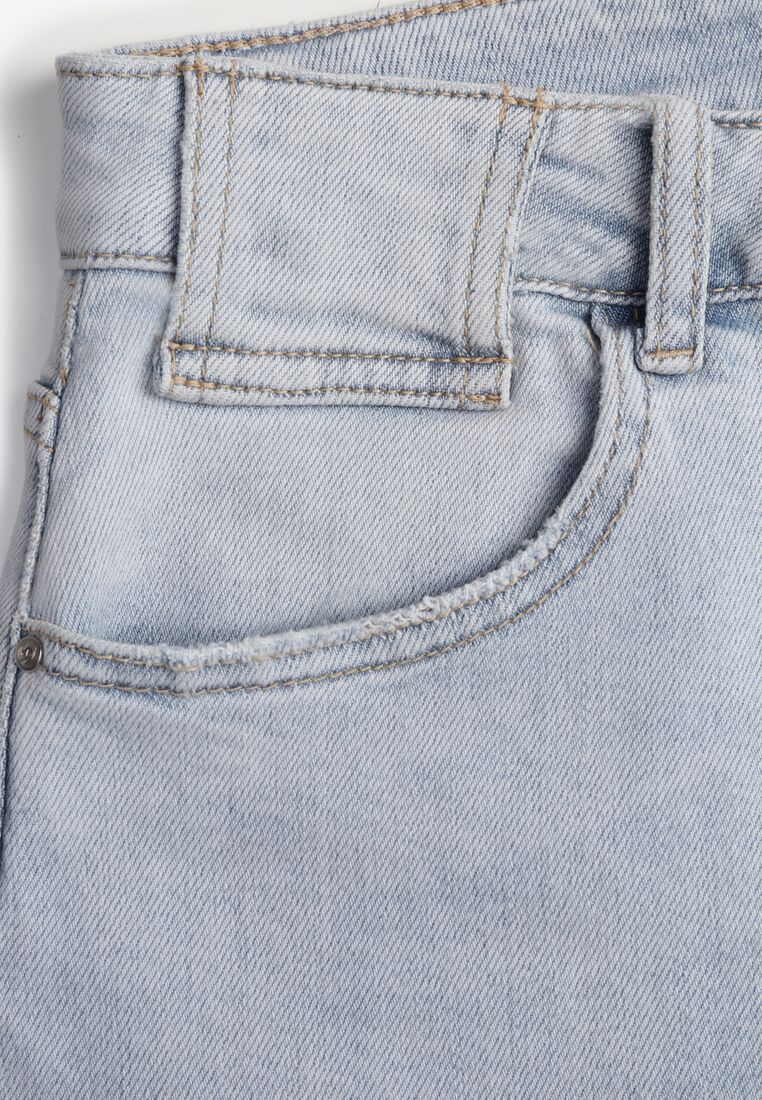 Niebieskie Jeansy z Bawełną o Fasonie Mom Fit z Wysokim Stanem Vrenes 8