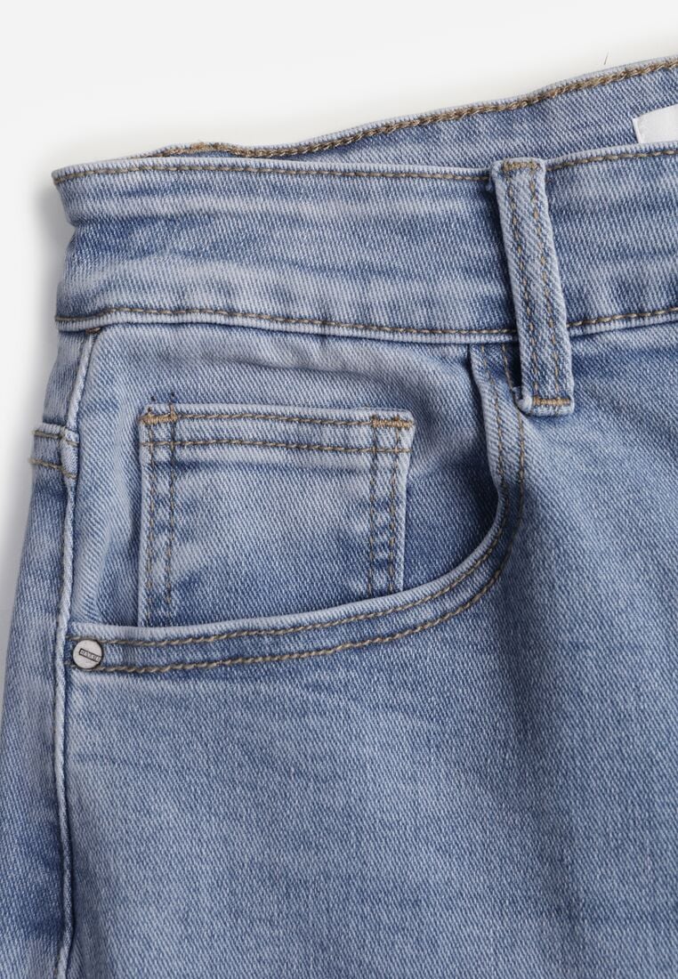 Niebieskie Jeansy z Bawełną o Kroju Balloon z Wysokim Stanem Palosa 8