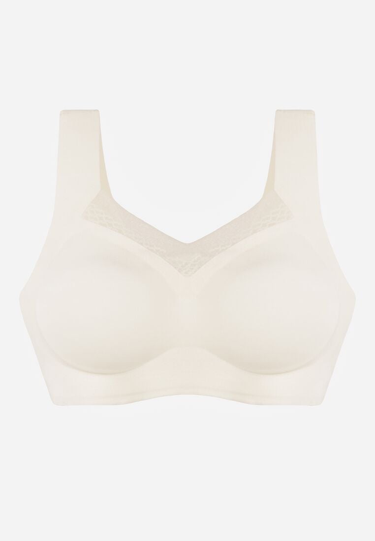 Biały Biustonosz Sportowy z Siateczką i Usztywnionymi Miseczkami Zerirae 5