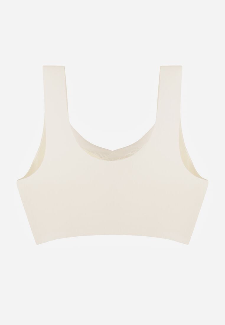 Biały Biustonosz Sportowy z Siateczką i Usztywnionymi Miseczkami Zerirae 6