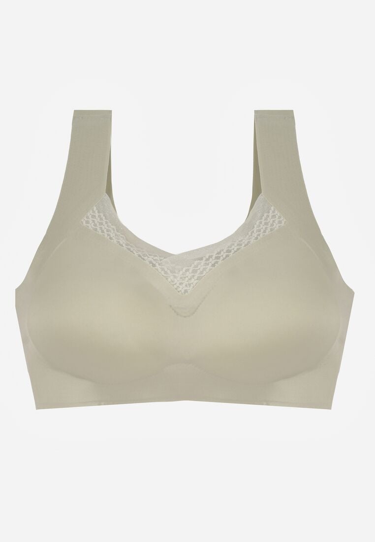 Zielony Biustonosz Sportowy z Siateczką i Usztywnionymi Miseczkami Zerirae 1