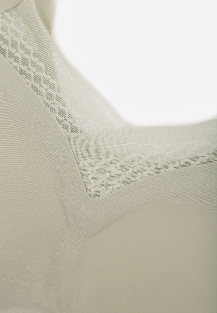 Zielony Biustonosz Sportowy z Siateczką i Usztywnionymi Miseczkami Zerirae 3