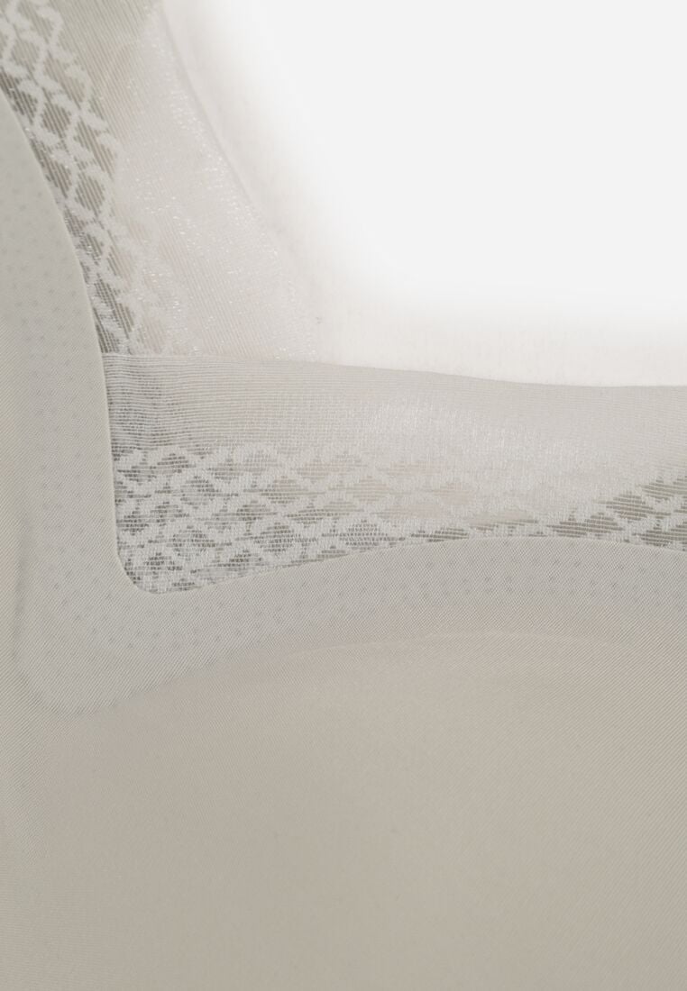 Szary Biustonosz Sportowy z Siateczką i Usztywnionymi Miseczkami Zerirae 7