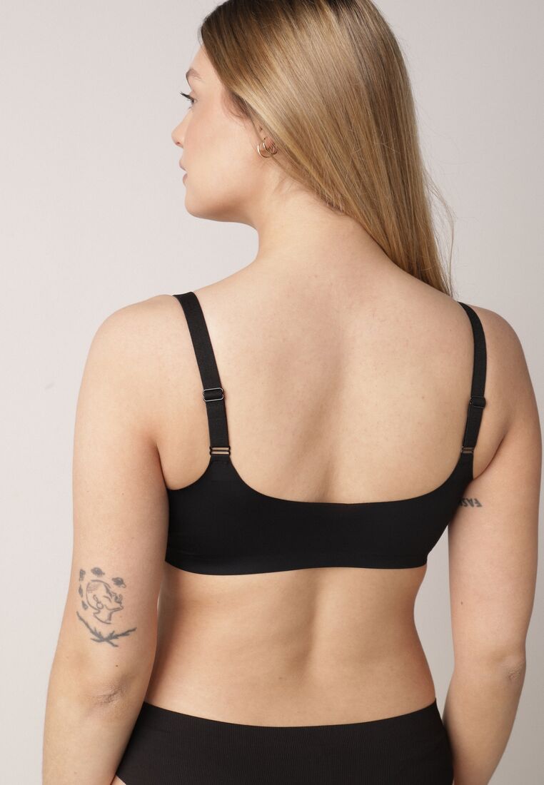 Czarny Biustonosz z Usztywnianymi Miseczkami i Transparentną Wstawką Zeriga 3