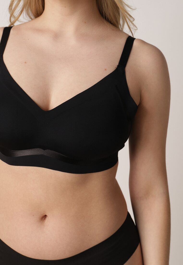 Czarny Biustonosz z Usztywnianymi Miseczkami i Transparentną Wstawką Zeriga 4