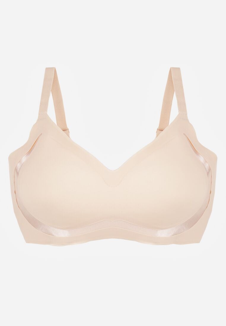 Beżowy Biustonosz z Usztywnianymi Miseczkami i Transparentną Wstawką Zeriga 5
