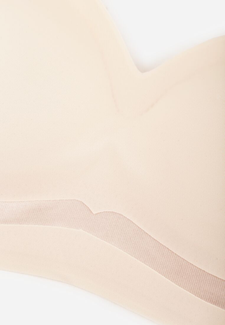 Beżowy Biustonosz z Usztywnianymi Miseczkami i Transparentną Wstawką Zeriga 7