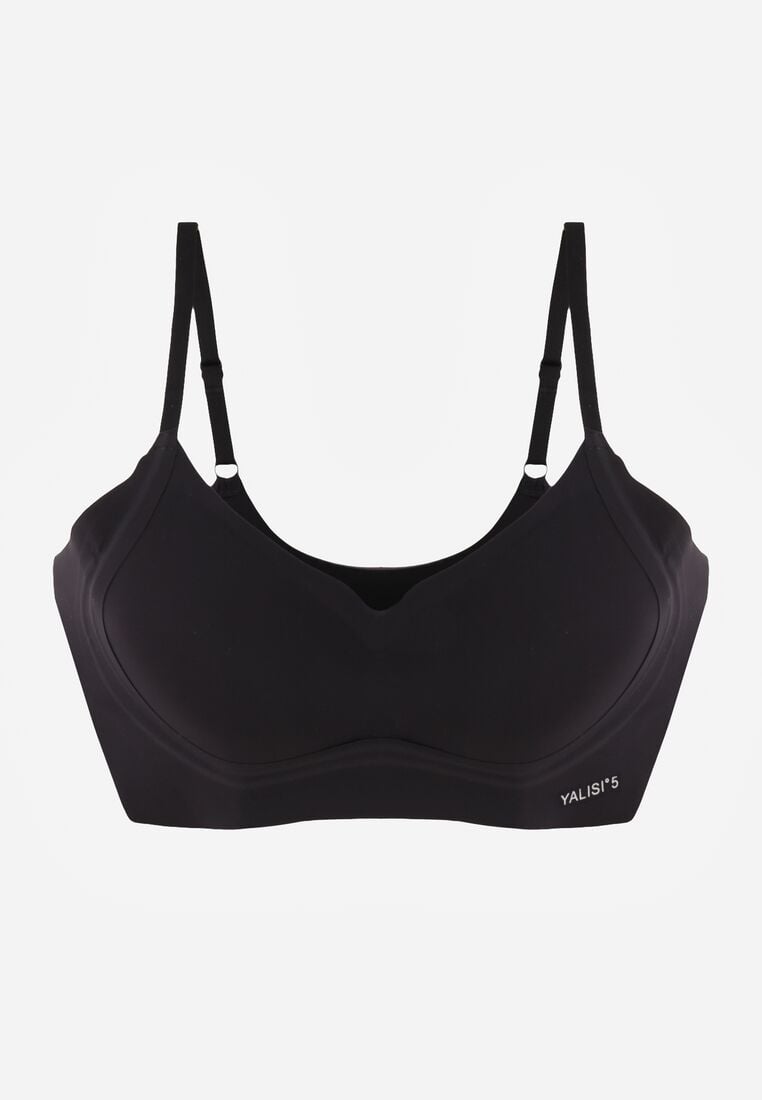 Czarny Bezszwowy Biustonosz Bez Fiszbin z Elastycznego Materiału Edalith 5